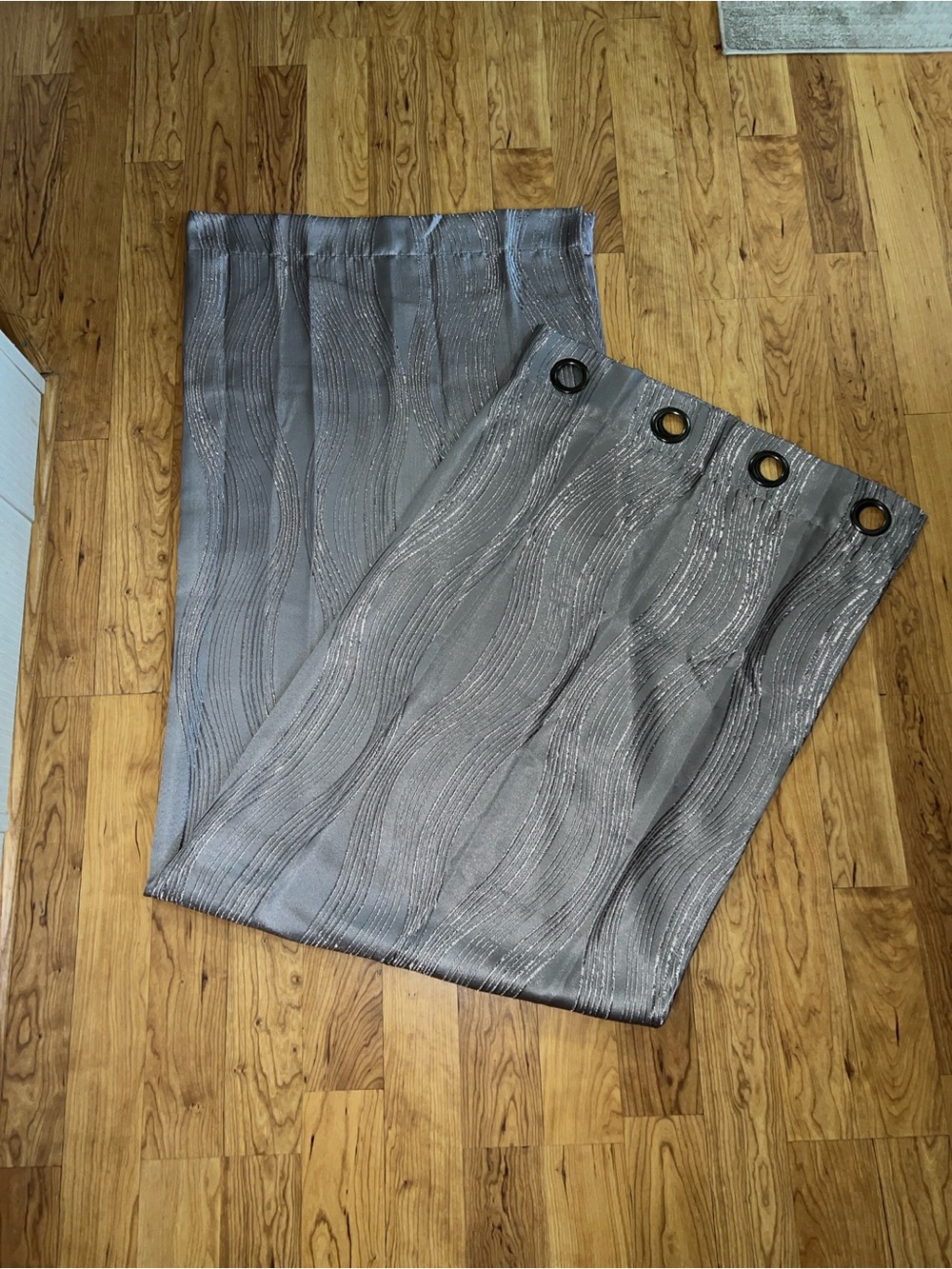 2 Gray Curtain Panels